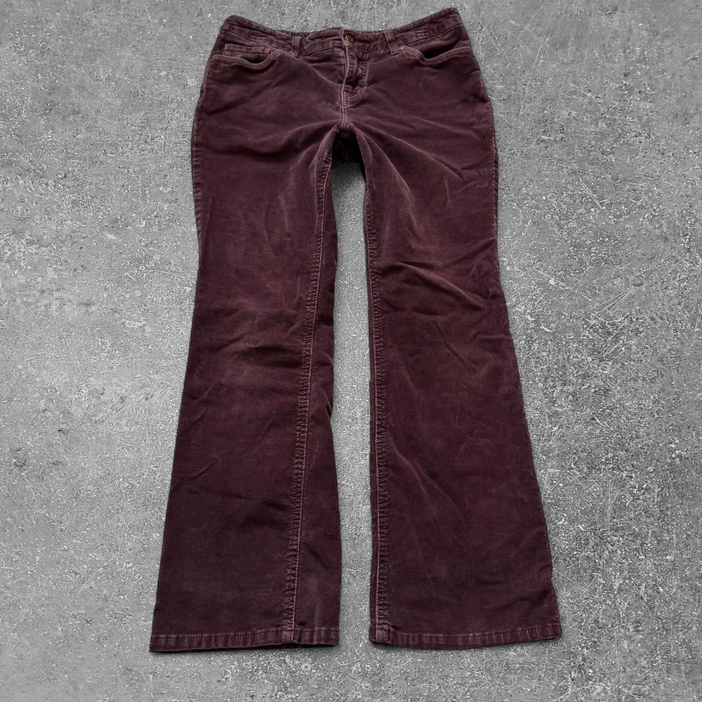 Sonoma Goods for Life Burgundy Corduroy Flare Pants Womens 8P Petite